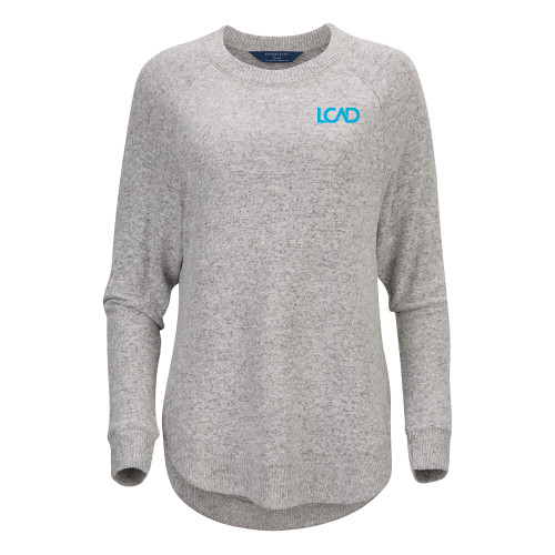  Boxercraft Womens Oxford Grey Heather Cuddle Oversized Crew - Primary Mark