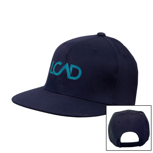  Navy Flat Bill Snapback Hat - Primary Mark