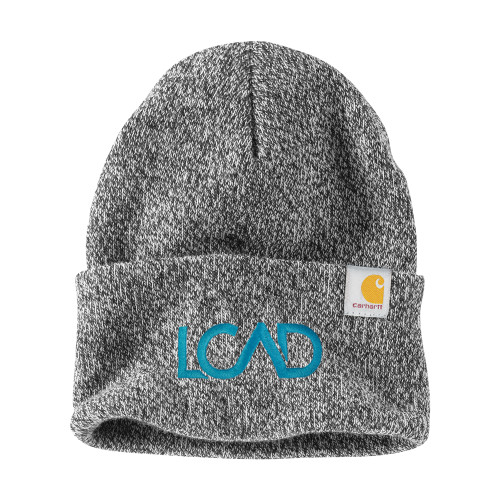  Carhartt Black/White Knit Beanie w/Cuff - Primary Mark