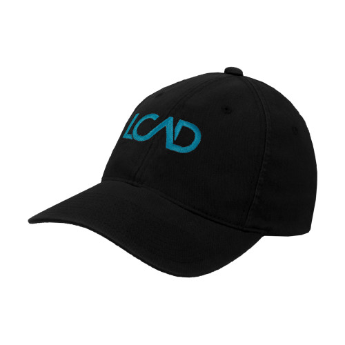  Black Flexfit Structured Low Profile Hat - Primary Mark