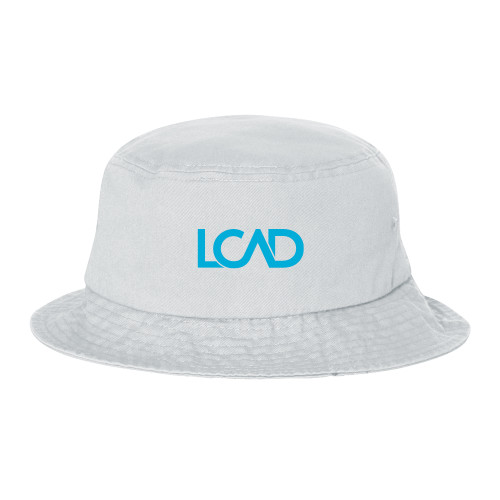  Sportsman White Bucket Hat - Primary Mark