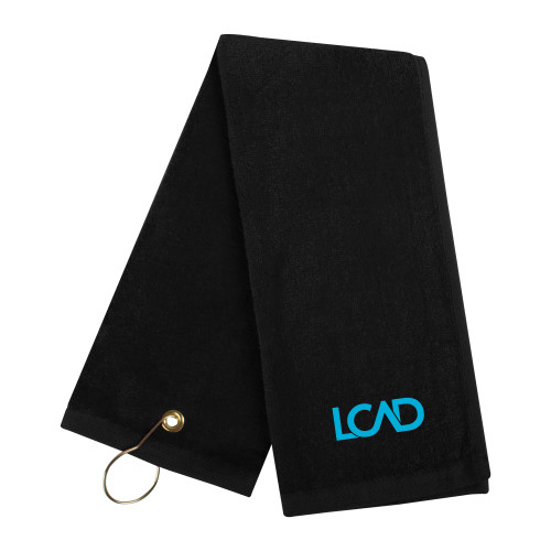  Black Golf Towel - Primary Mark