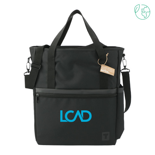  Tranzip Black Recycled Computer Tote - Primary Mark