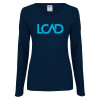 Thumbnail image for  Womens Navy Long Sleeve V Neck Tee