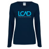 Thumbnail image for  Womens Navy Long Sleeve V Neck Tee