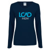Thumbnail image for  Womens Navy Long Sleeve V Neck Tee