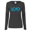 Thumbnail image for  Womens Dark Heather Long Sleeve V Neck Tee 