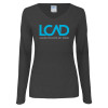 Thumbnail image for  Womens Dark Heather Long Sleeve V Neck Tee 