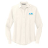 Thumbnail image for  Mercer + Mettle Womens Ivory Crepe Long Sleeve Camp Blouse