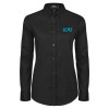 Thumbnail image for  Womens Black Twill Button Down Long Sleeve 