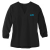 Thumbnail image for  Mercer + Mettle Womens Black 3/4 Sleeve Crepe Blouse