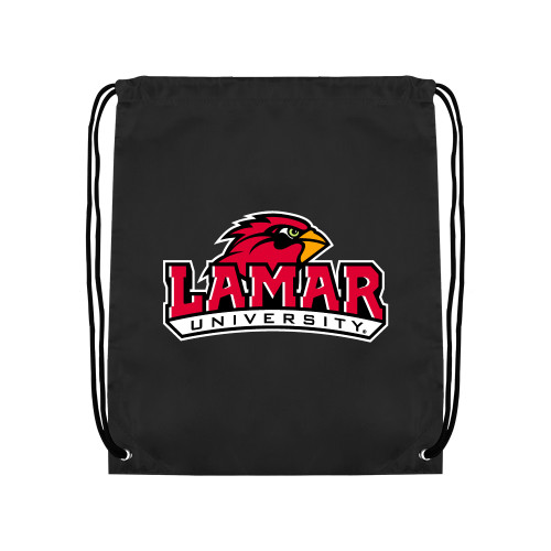 Lamar Black Drawstring Backpack