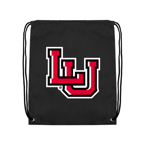 Lamar Black Drawstring Backpack