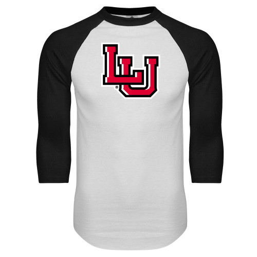 Lamar White/Black Raglan Baseball T Shi