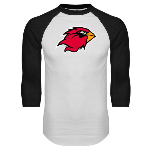 Lamar White/Black Raglan Baseball T Shi