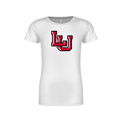 Lamar Next Level Girls White Fashion Fit T Shi