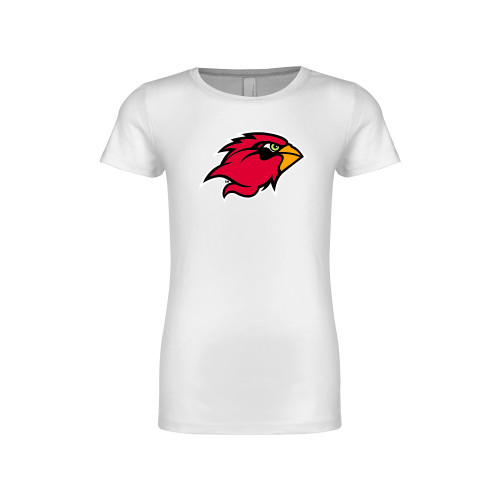 Lamar Next Level Girls White Fashion Fit T Shi