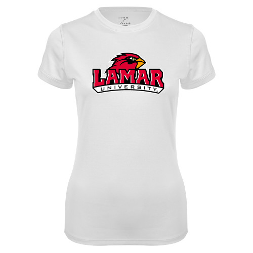 Lamar Womens White Performance T