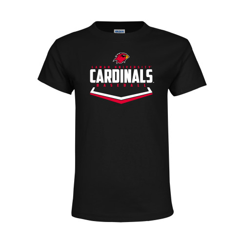  Youth Black T Shirt - Baseball Plate Design