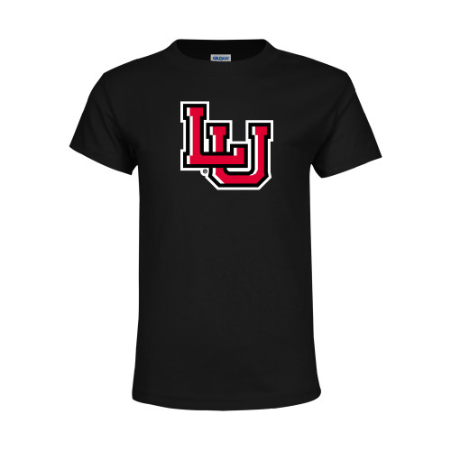  Youth Black T Shirt - Interlocking LU
