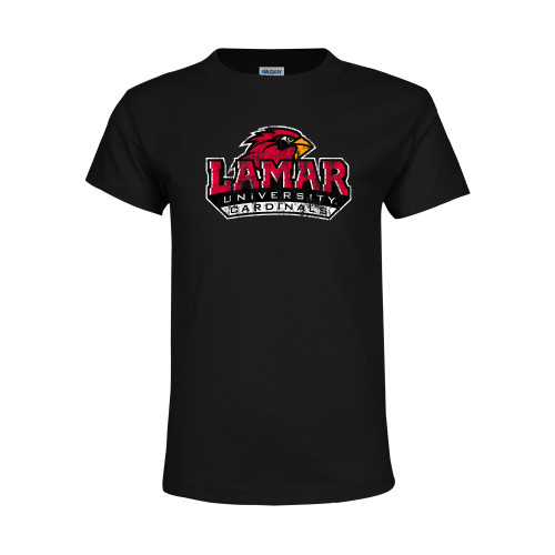 Youth Black T Shirt - Primary Mark Distressed