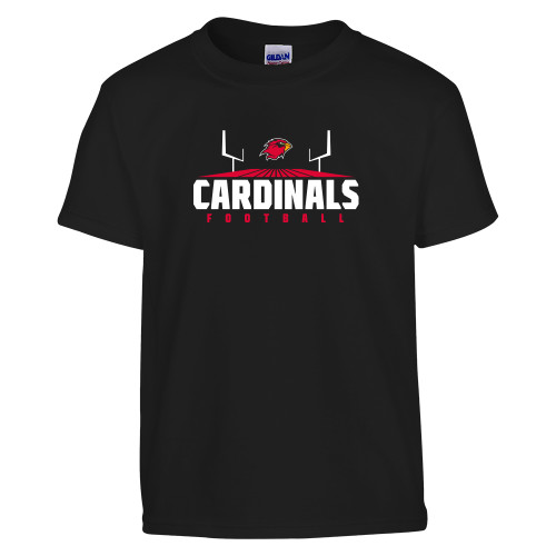  Youth Black T Shirt - Football Goal Design