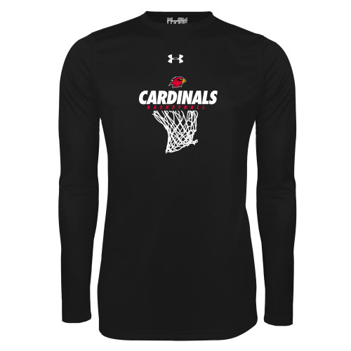  Under Armour Black Long Sleeve Tech Tee - Basketball Net Design