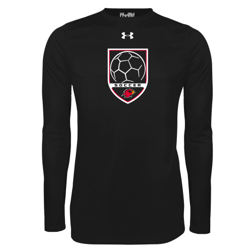  Under Armour Black Long Sleeve Tech Tee - Soccer Shield Design