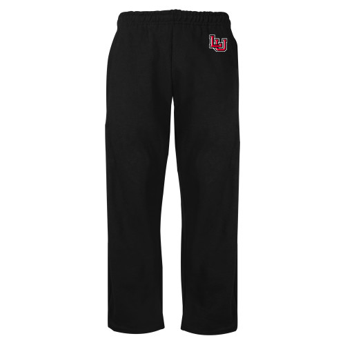 Lamar Black Fleece Open Bottom Pa