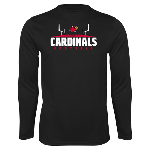  Black Performance Long Sleeve Shirt - Football Goal Design