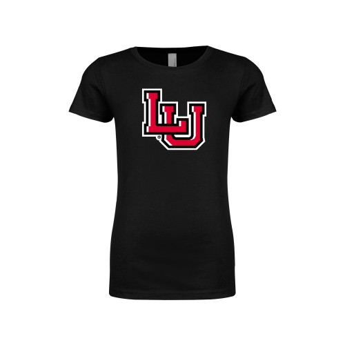 Lamar Next Level Girls Black Fashion Fit T Shi