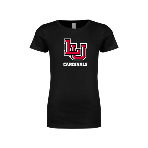 Lamar Next Level Girls Black Fashion Fit T Shi