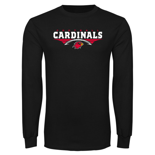  Black Long Sleeve T Shirt - Football Geometric Design