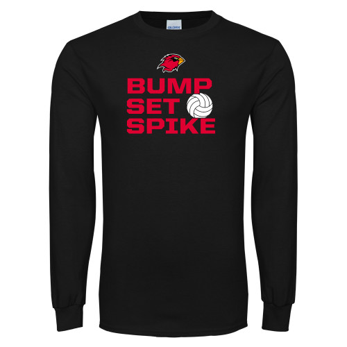  Black Long Sleeve T Shirt - Bump Set Spike