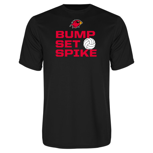  Black Performance Tee - Bump Set Spike