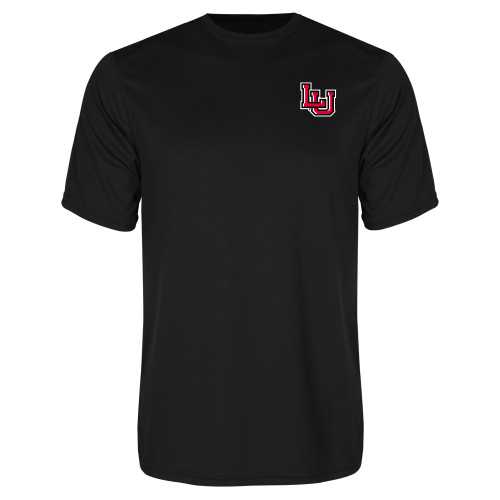  Black Performance Tee - Interlocking LU