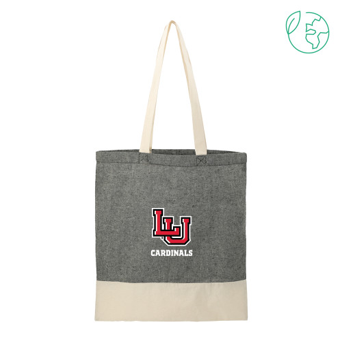 Lamar Split Recycled Black Cotton Twill Convention Tote