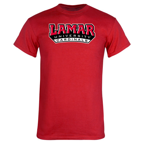  Red T Shirt - Lamar University Cardinal Stacked