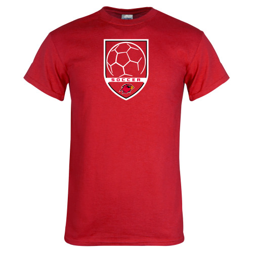  Red T Shirt - Soccer Shield Design