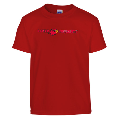  Youth Red T Shirt - Lamar University Flat