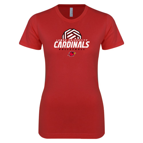 Lamar Next Level Womens Red Boyfriend T