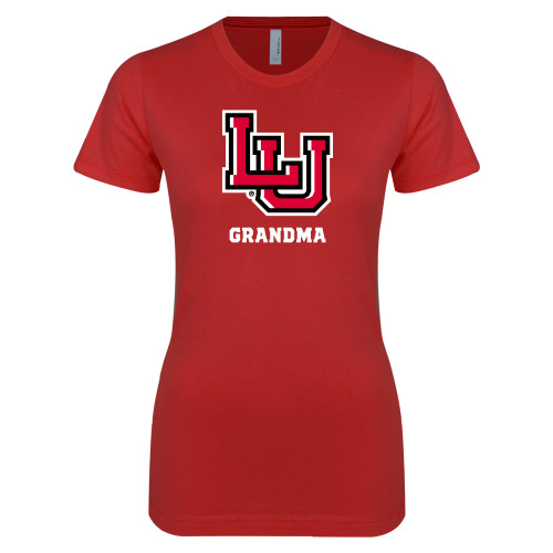  Next Level Womens Red Boyfriend Tee - Grandma