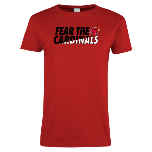  Womens Short Sleeve Red Tee - Fear The Cardinals