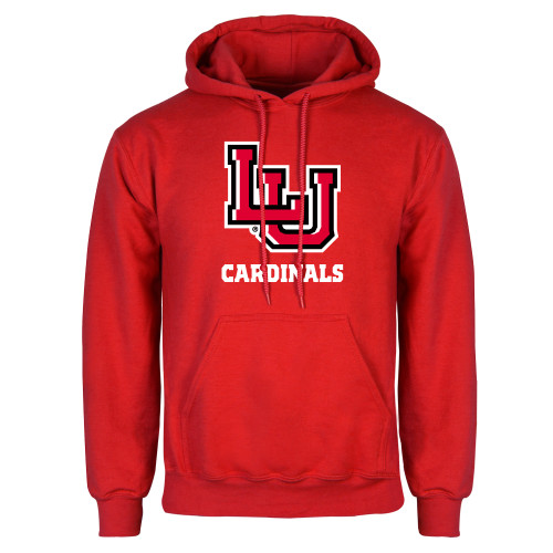  Red Fleece Hoodie - LU Cardinals Stacked