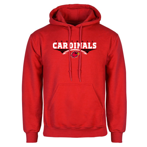  Red Fleece Hoodie - Football Geometric Design