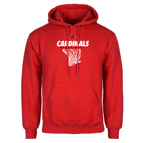  Red Fleece Hoodie - Basketball Net Design