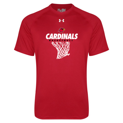  Under Armour Red Tech Tee - Basketball Net Design