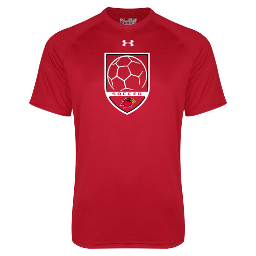  Under Armour Red Tech Tee - Soccer Shield Design