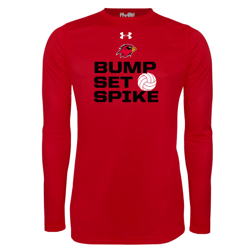  Under Armour Red Long Sleeve Tech Tee - Bump Set Spike