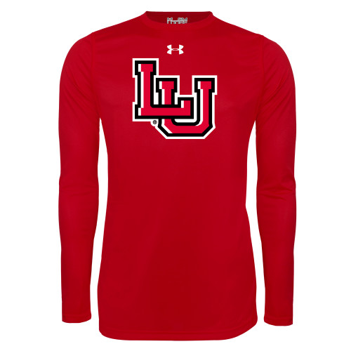  Under Armour Red Long Sleeve Tech Tee - Interlocking LU